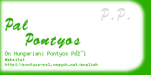 pal pontyos business card